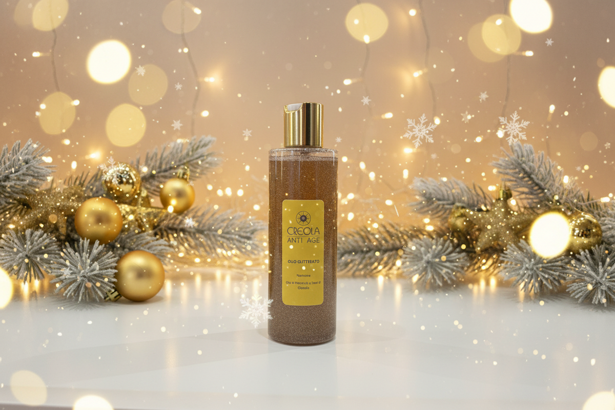 Olio corpo glitterato